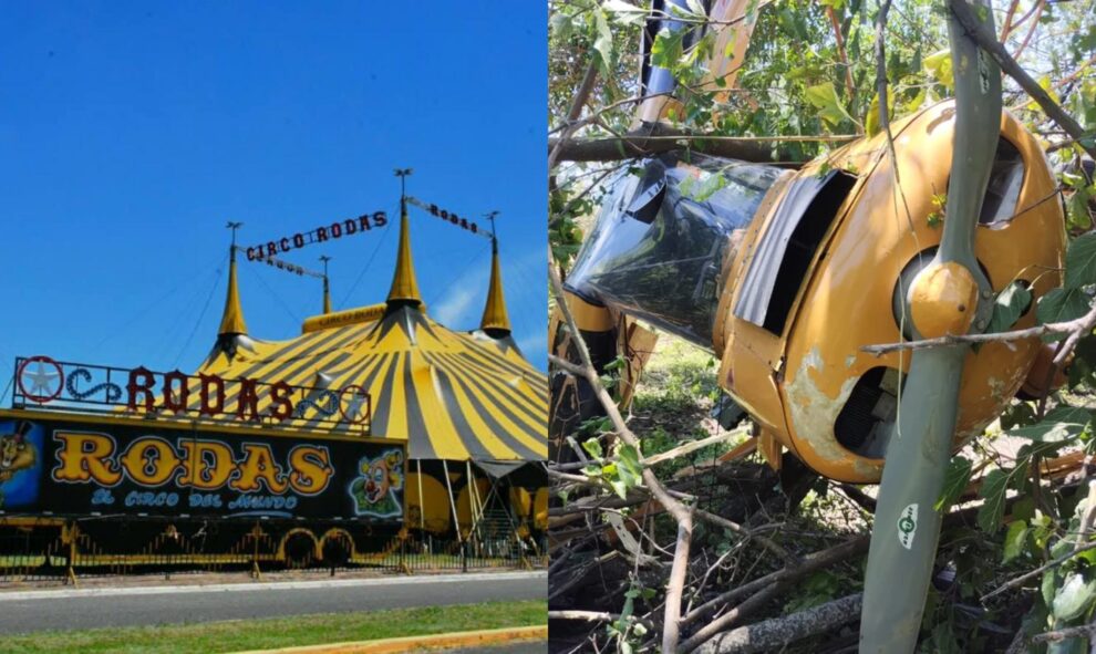 Publicidad en picada: la avióneta que cayó cerca del Aero Club promocionaba al Circo Rodas