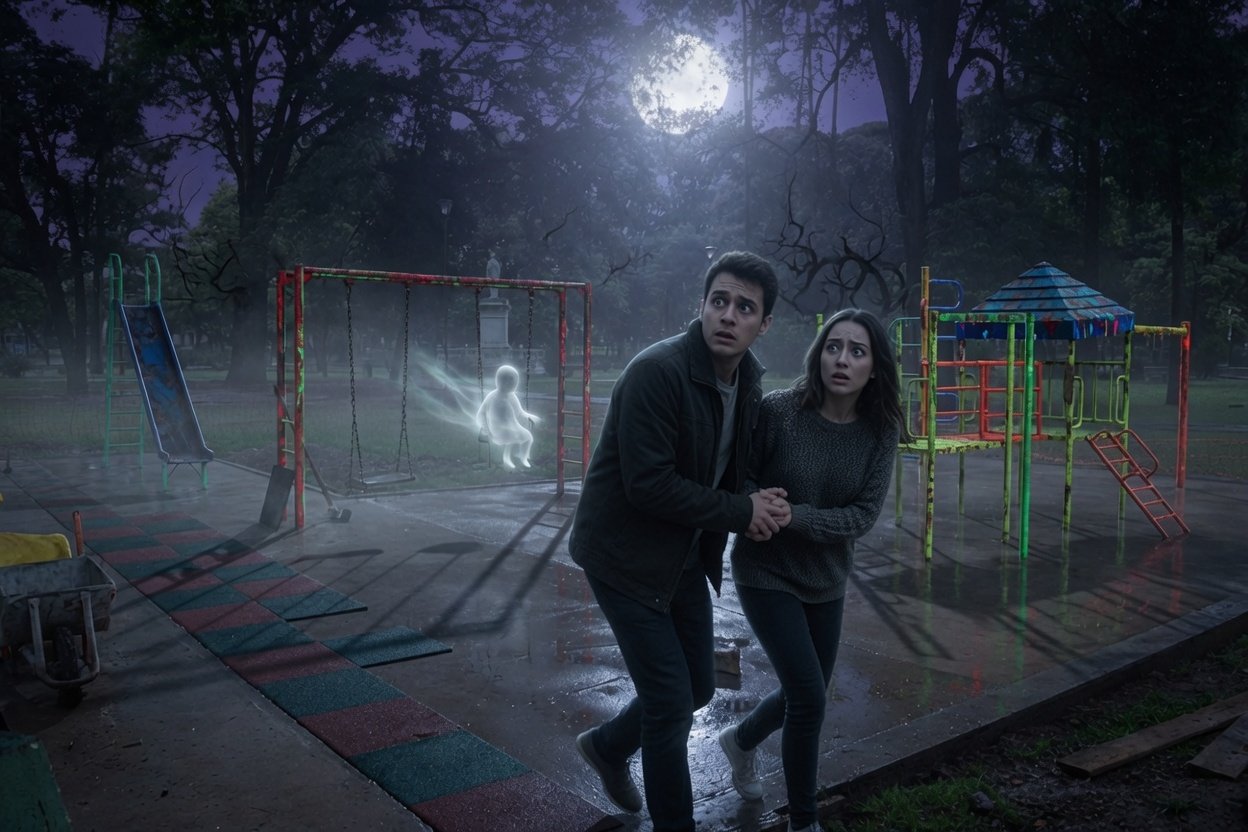 EL JUEGO "EMBRUJADO" QUE ASUSTA A TODOS EN EL PARQUE SAN MARTÍN